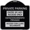 Signmission Entry by Key Access Estacionamiento Privado Acceso Con Llave Solamente Alum, 18" H, BS-1818-24092 A-DES-BS-1818-24092 - alternate 1